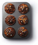 Picture of 6 Cup Muffin Pan, Non-Stick Baking Pans, Easy To Clean And Perfect For Making Jumbo Muffins Cup Cake (Black)