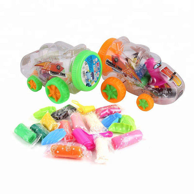 Picture of Four Wheeler Toy Car With Clay And Mold Toys With 12 Pcs Clays, 4 Pcs Molds And 4 Wheel Car Shaped Bucket