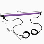 Picture of Portable Pilates Bar Kit With Resistance Band For Exercise With Foot Loop For Total Body Workout, Yoga, Pilates and Strength Training Exercise