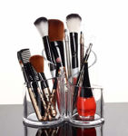 Picture of Acrylic Cosmetic Organizer Makeup Brush Holder 3 Compartment