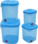 Picture of Kitchen Container Set, Food Storage Container, Plastic Container, Storage Box, Masala Box, Dibba - 500 Ml, 1000 Ml, 1500 Ml, 2000 Ml Plastic Utility Container (4 Pack)