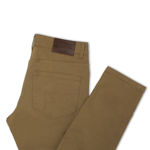 Picture of Men's Solid Brown Regular Strechable Fit Jeans