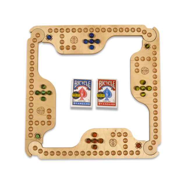 Picture of Jokers And Marbles Board Game (4 Player) - Premium Wooden