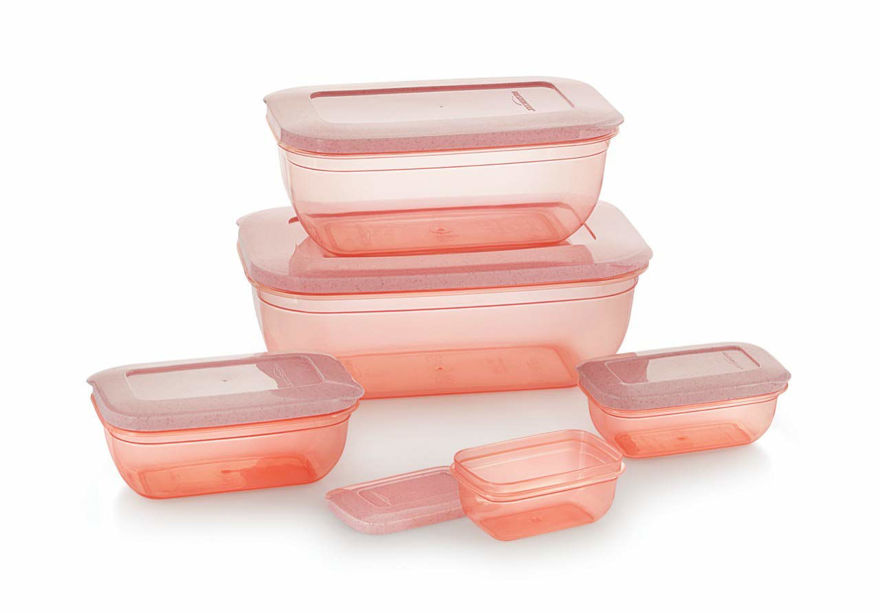 Picture of 5 Pcs Plastic Container Set For Kitchen Refrigerator Home Food Saver Storage Containers, Freezer Safe, Airtight Container (Rectangular, Multicolor)