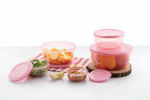 Picture of 5 Pcs Plastic Container Set For Kitchen Refrigerator Home Food Saver Storage Containers, Freezer Safe, Airtight Container (Round, Multicolor)
