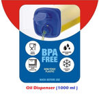 Picture of Easy Flow Plastic Oil Container, Bpa Free Plastic Oil Dispenser Bottle (1 Litre, Blue)