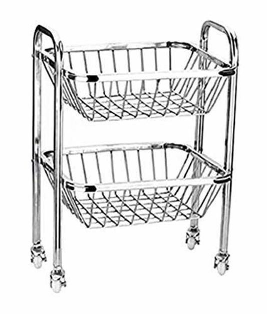 Picture of Cizori® Most Heavy Stainless Steel 2 Layer Onion Potato Stand for Kitchen Fruit Vegetable Stand Storage Rack