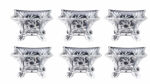 Picture of Mart European Crystal Clear Dessert Bowls Square Solid Glass Ice Cream Bowl Set Of 6 (Transparent)