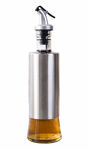 Picture of Glass Oil Dispenser With Steel Cover Seasoning Bottle/Glass Oil Bottle Leak Proof Oil Tank Household Stainless Steel Condiment Dispenser Steel 500ml (Pack Of 1)