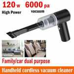 Picture of Keyboard Cleaner, Hand Held Cordless Computer Vacuum Cleaner Air Duster Handheld Wireless Car Cleaner with Battery Operated with LED Light for Home Car Pet Gift Cleaning Gel (120 w)