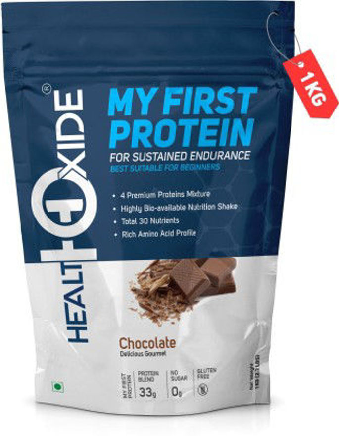 Picture of Healthoxide My First Protein With Whey, Casein & Pea, Chocolate – 1 Kg