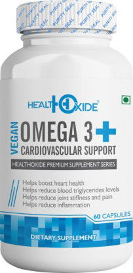 Picture of Healthoxide Omega 3 With 6, 9 And Dha – Flaxseed Cardiovascular Heart Health Support (60 Capsules))