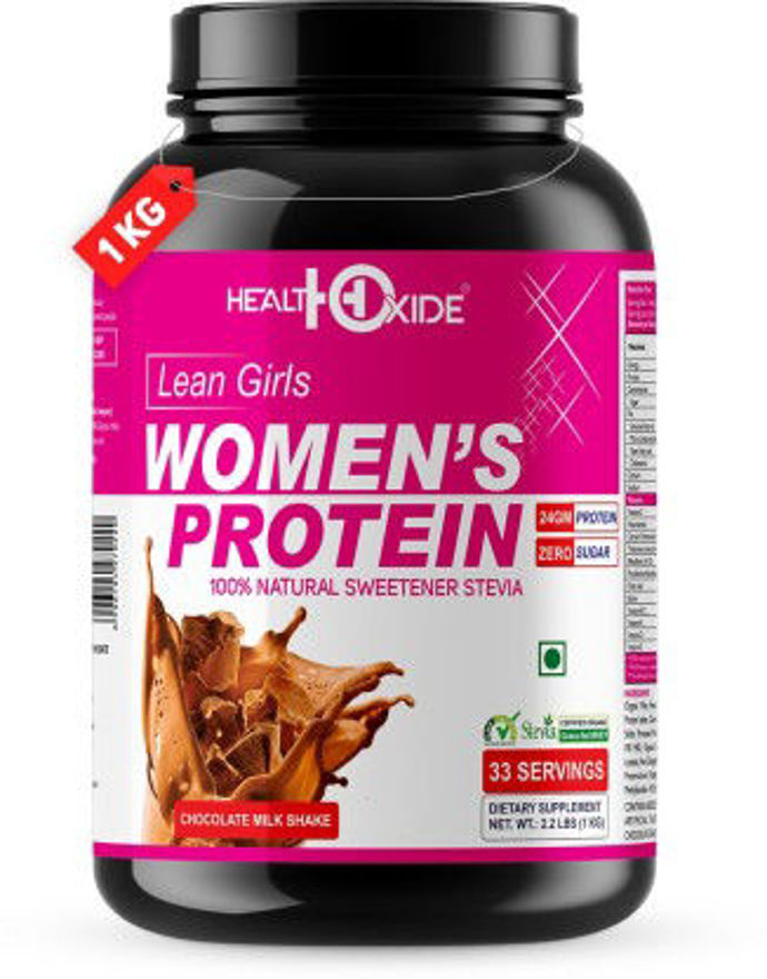 Picture of Healthoxide Women’s Protein With 100% Natural Sweetener Stevia – 1 Kg (Milk Chocolate)