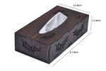 Picture of Wooden Tissue Paper Box Holder Decorative Organizer Napkin Holder Use For Car, Home And Office With Free Tissue Paper Pack (Transparent Rectangle Shape)