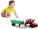 Picture of Super Tractor With Real Looking 3 Pcs Animal Trolley Toy For Kids