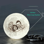 Picture of 3d Moon Lamp Personalized Keychain