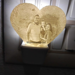 Picture of Customized Heart Moon Lamp - With Wall Lamp Plug