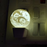 Picture of 3D Photo Print Personalized Moon Lamp With wall lamp plug