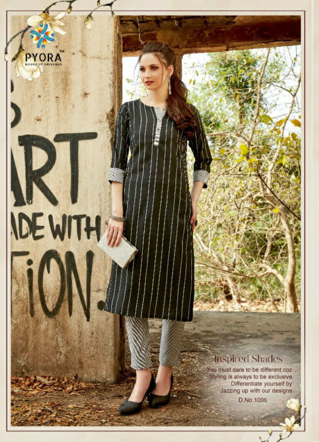 Picture of New Launches Exclusive Designer Black Kurti With Pant