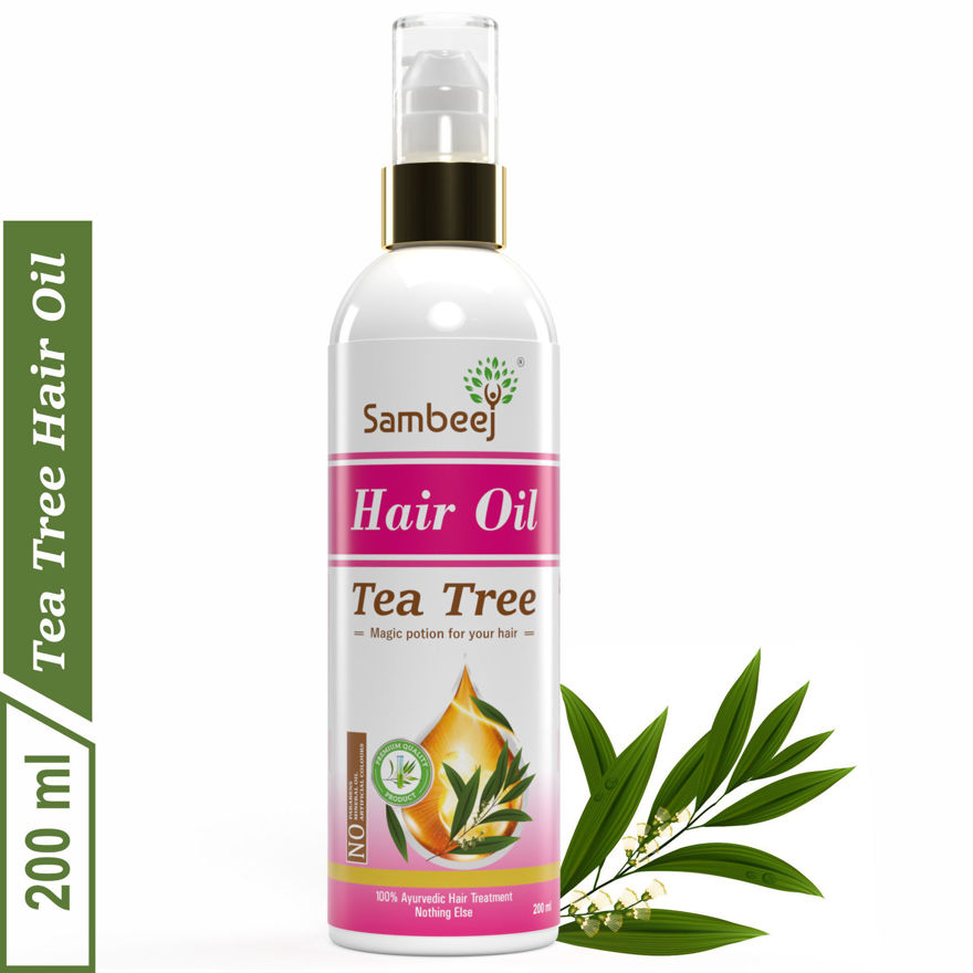 Picture of Tea Tree Ayurvedic Hair Oil For Hair Regrowth Treatment & Falling .