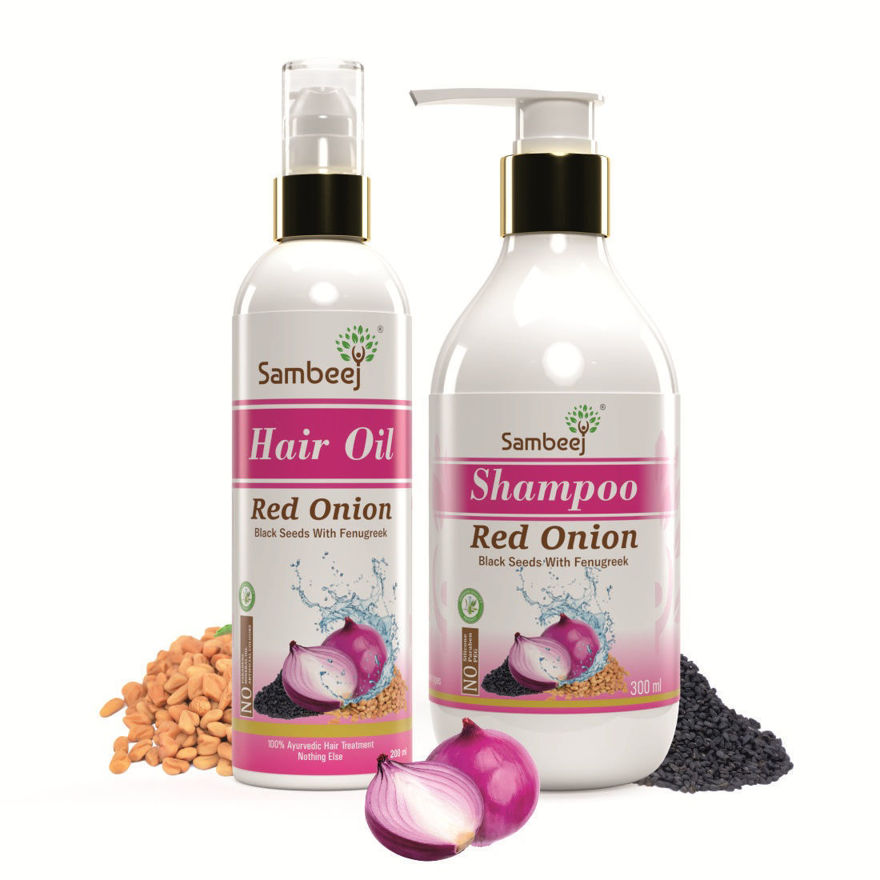 Picture of Anti Hair Fall Spa Range With Onion Hair Oil + Onion Shampoo.