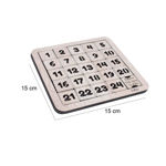 Picture of Number Slide Wooden Puzzles 1 To 24 Educational Toy For Kids - Brain Teaser Iq Game - Non Interlocked Pieces (5 * 5) (1 To 24 Off White)