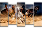 Picture of Seven Running Horses Wall Painting