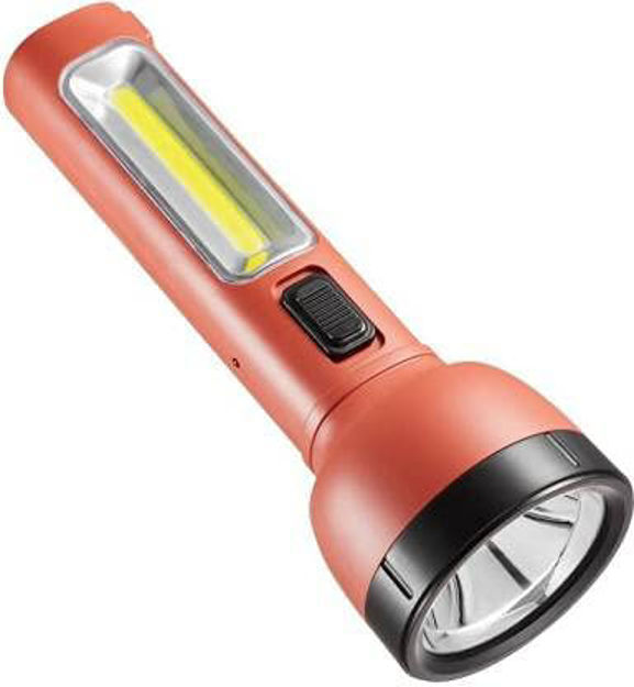 Picture of Dp 9165 Ultra High Power Led Rechargeable Torch Light Torch/Emergency Light(2 In 1)(15w+15w) Power Charging Plug Torch Emergency Light (Multicolor)
