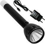 Picture of Jy Super 9050 High Power Long Life Flashlight - Rechargeable & Two Bulb Led Flashlight Emergency Light (Black)
