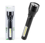Picture of Dp 9168 (Rechargeable Led Torch) 10w+15w Led, 350mah Battery Torch  (Black :