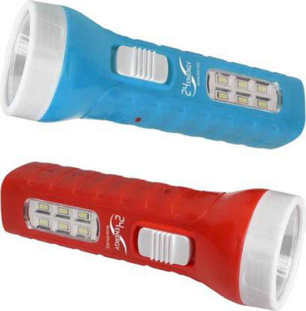 Picture of 24 Energy Rechargeable Mini Torch With Light Torch Emergency Light  (Red) En 525