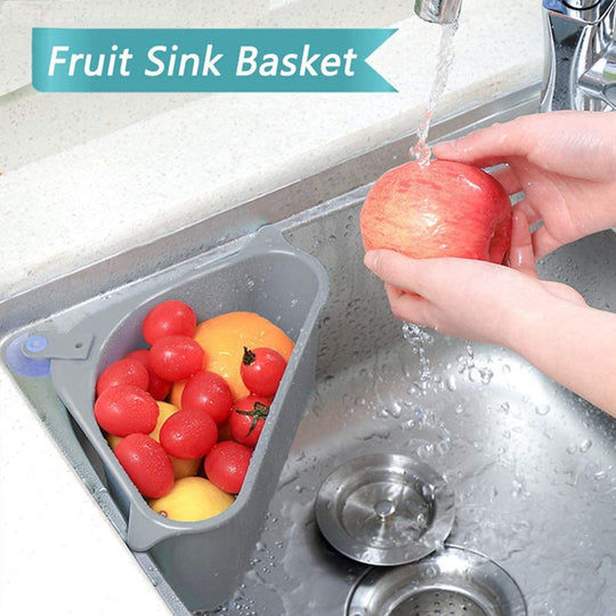 Picture of Kitchen Triangle Sink Filter Corner Sink Drain Strainer Basket