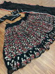 Picture of Black Colored Dulhan Lehenga Choli With Heavy Embroidery