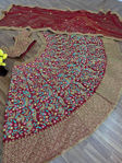 Picture of Maroon Colored Dulhan Lehenga Choli With Heavy Embroidery