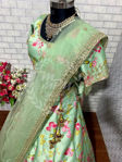 Picture of Mint Green Colour Dulhan Lehenga Choli With Heavy Embroidery