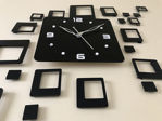 Picture of 3d Design Acrylic Wall Clock (Black) For Home, Office