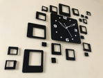 Picture of 3d Design Acrylic Wall Clock (Black) For Home, Office