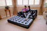 Picture of 5 In 1 Sofa Cum Bed Leather Look Air Sofa