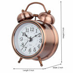 Picture of Brass Alarm Clock For Table And Bedroom Twin Bell With Night Led