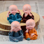 Picture of Buddha Idol Decorative Showpiece Little Baby 4pc Buddha Monk