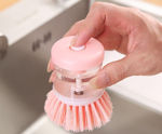 Picture of Dish/Washbasin Plastic Cleaning Brush With Liquid Soap Dispenser