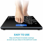 Picture of Electronic Thick Tempered Glass Lcd Display Health Body Weight Weighing Scales