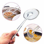 Picture of Multi-Functional 2 In 1 Stainless Steel Fry Tool Filter Spoon Snack Strainer With Clip