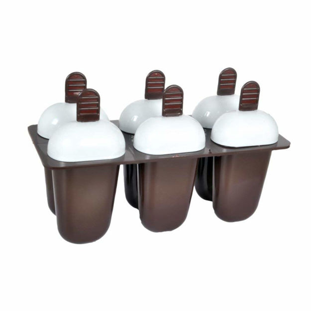 Picture of Plastic Ice Cream Candy Kulfi Maker 6 Pieces Popsicle Mould