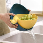 Picture of 2 In 1 Kitchen Double Layer Drain Basket Bowl Washing Vegetables Fruit Basket Housekeeping Container For Home Kitchen