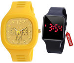Picture of Stylish Men Multicolor Watch With Free Ledwatch