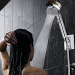 Picture of Handheld Shower Head -High Power-Pressure Turbo Fan Shower Head With Filter And Pause Switch - Easy Install Turbocharged Shower Head 360 Degrees Rotating (Gold)