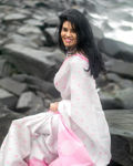 Picture of Organic Banarasi Jacqurad Pink Silk Saree