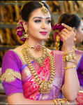 Picture of Beautiful Soft Banarasi Lichi Silk Saree With Blouse