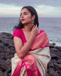 Picture of Expensive Banarasi Silk Saree For Enagemnet
